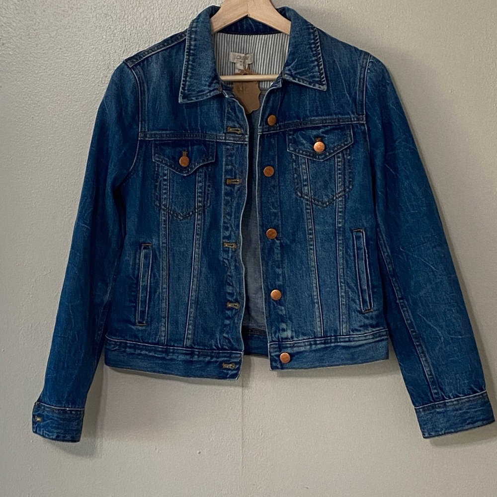J. Crew Cropped Blue Denim Jacket
